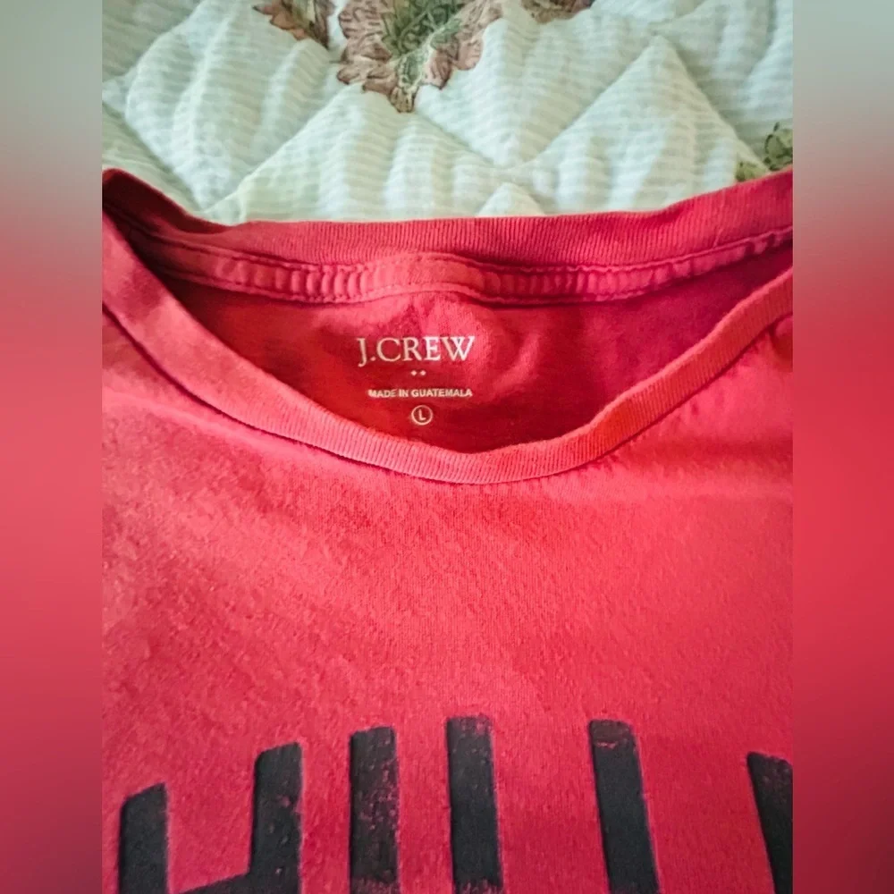 J.Crew  distressed Red chillin and grilling Graphic Tee Men Large